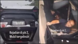 Fortuner Terbalik Karena Aquaplaning di dalam PIK 2, Warganet Soroti Penumpang yang mana Terlalu Santai