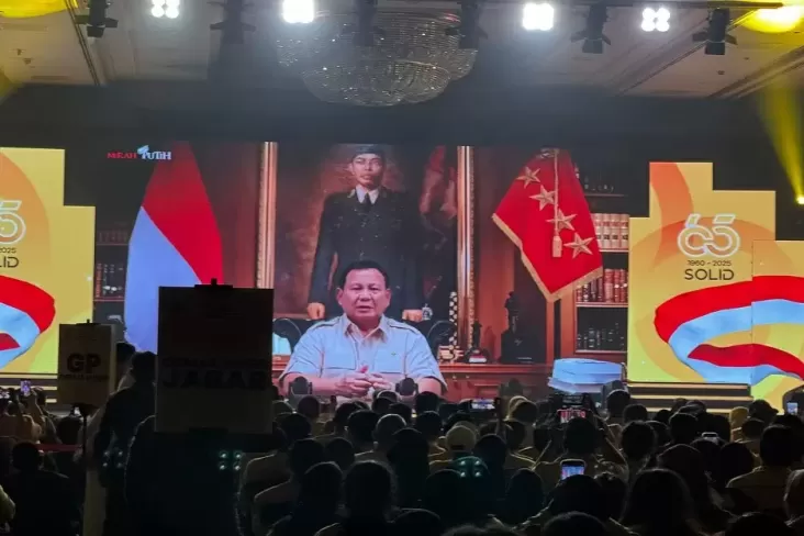 HUT ke-65 MKGR, Prabowo Minta Kawal lalu Jaga pemerintahan