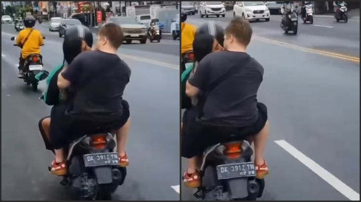 Viral Aksi Bule Mesum di area di Atas Ojol, mampu Berujung Kantor Polisi?