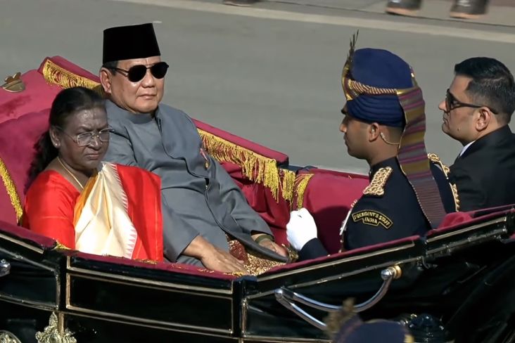 Prabowo Hadiri Parade Hari Republik India, Diantar Kereta Kuda sama-sama Presiden India