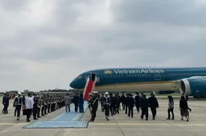 Prabowo Antar Sekjen Partai Komunis Vietnam To Lam Sampai di tempat Lanud Halim Perdanakusuma