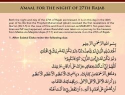 Lima Amalan Wajib Saat Memasuki 27 Rajab 1447 Hijriah