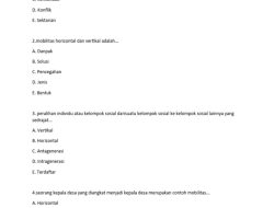 Soal Esai Sosiologi SMA Kelas 11, Kunci Jawaban Ulangan STS Semester 2 2026