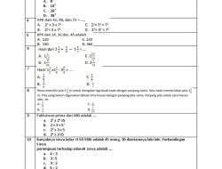 30 Soal Matematika Kelas 6 SD 2026 dan Jawaban, Uji Kemampuan Akademik