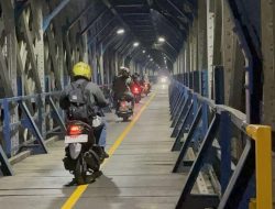 Jembatan Cirahong Terang di Malam Hari Usai Kunjungan KDM ke Ciamis
